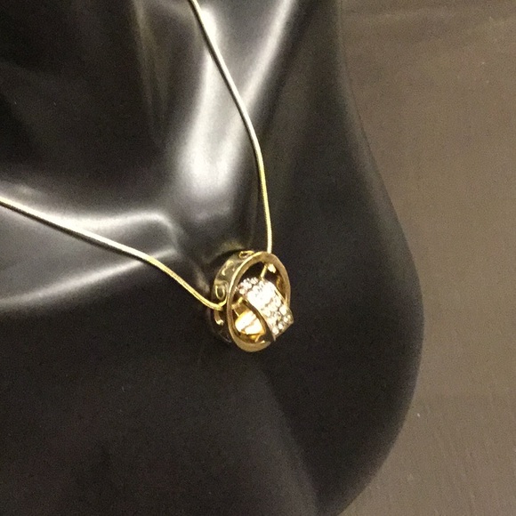 Rhinestone Gold Pendant.  (SOLD) - Picture 3 of 5